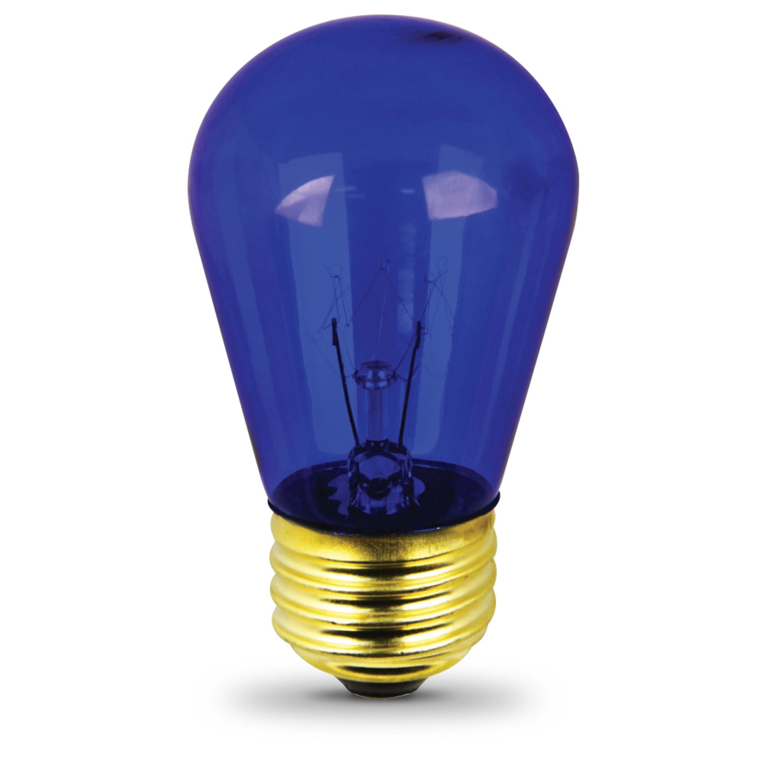 11W Blue Light S14 Base (E26 Replacement) Incandescent Sign Light Bulb