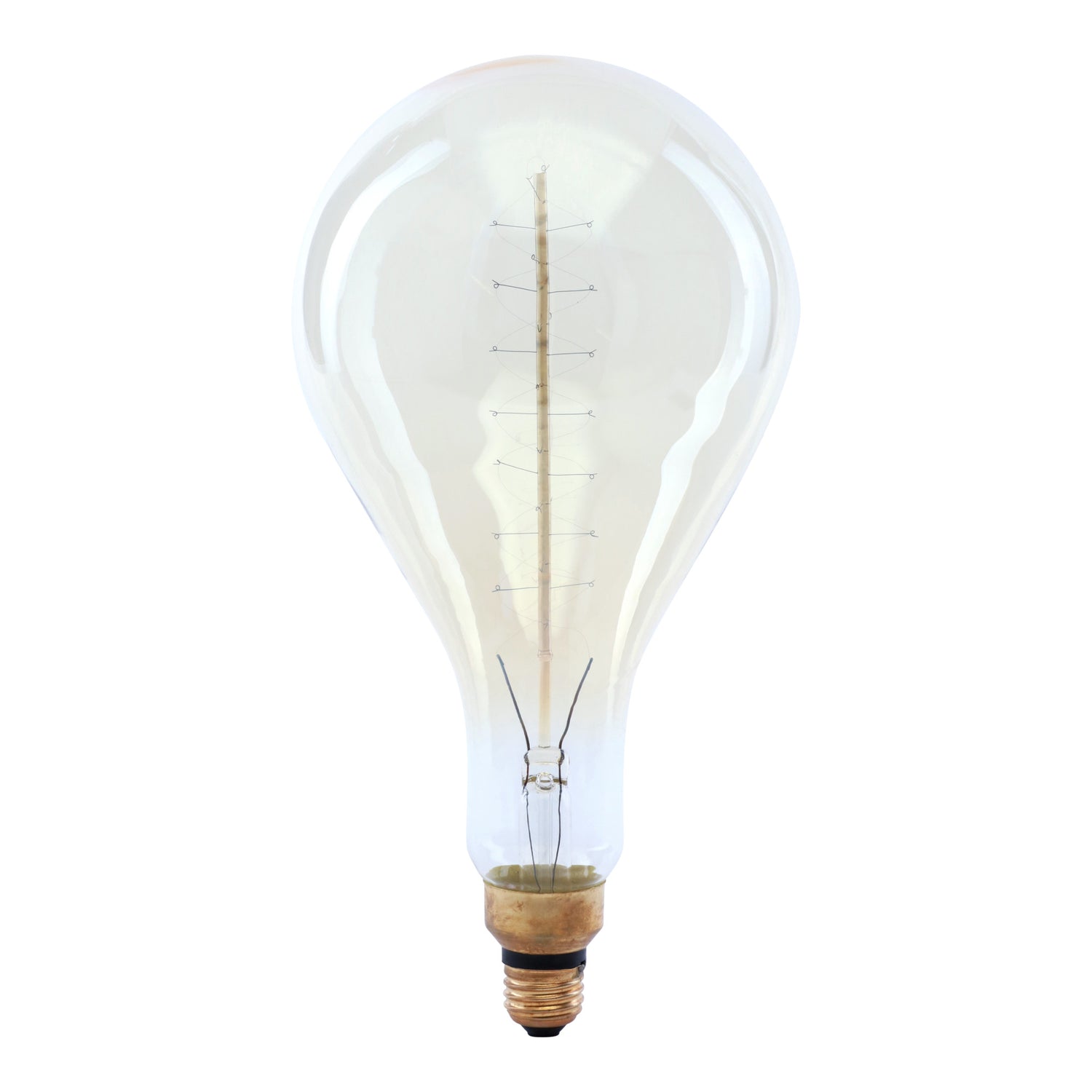 60W Replacement PS52 E26 Dimmable Spiral Filament Amber Glass Vintage Edison Incandescent Light Bulb and Pendant, Soft White