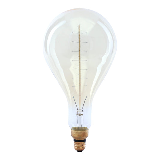 60W Replacement PS52 E26 Dimmable Spiral Filament Amber Glass Vintage Edison Incandescent Light Bulb and Pendant, Soft White