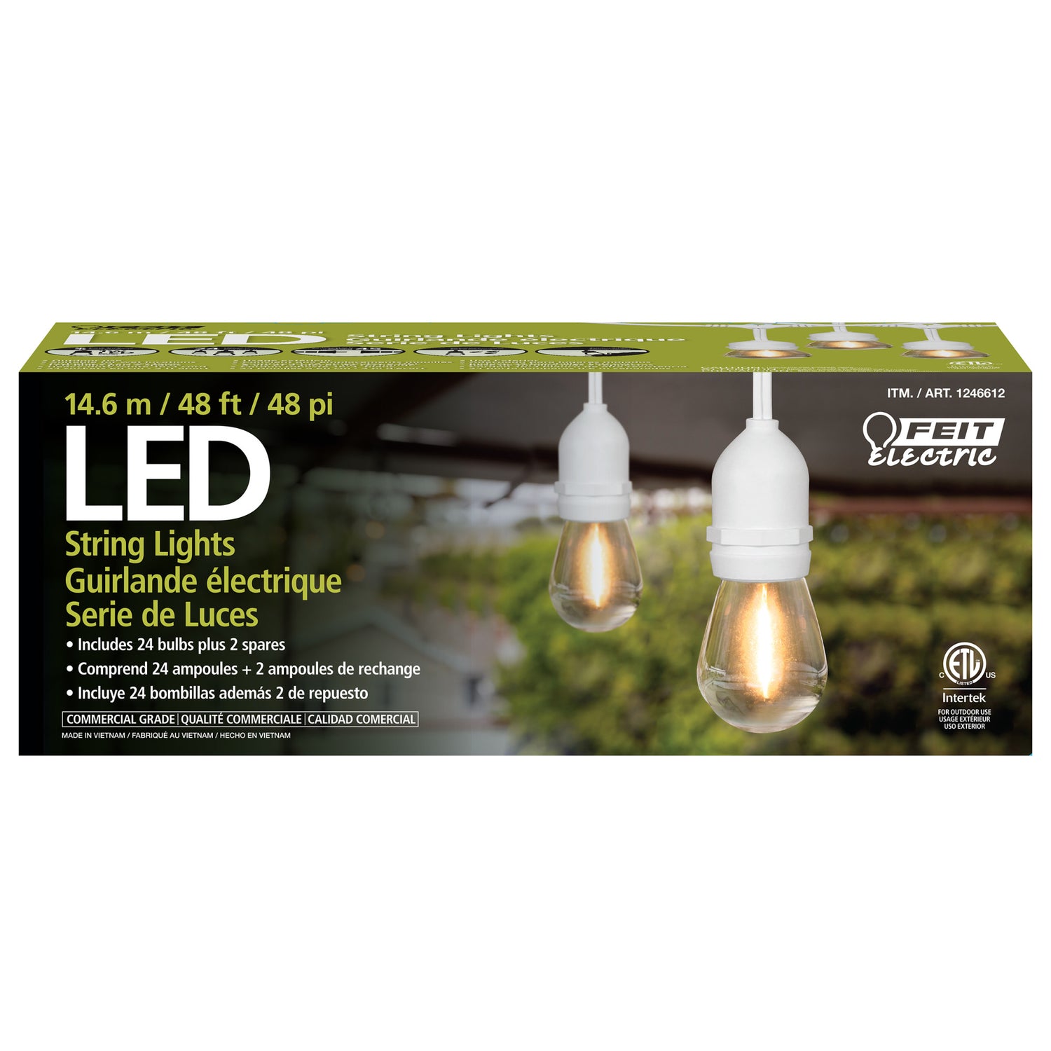 48 ft. LED String Light Set (3-Pack)