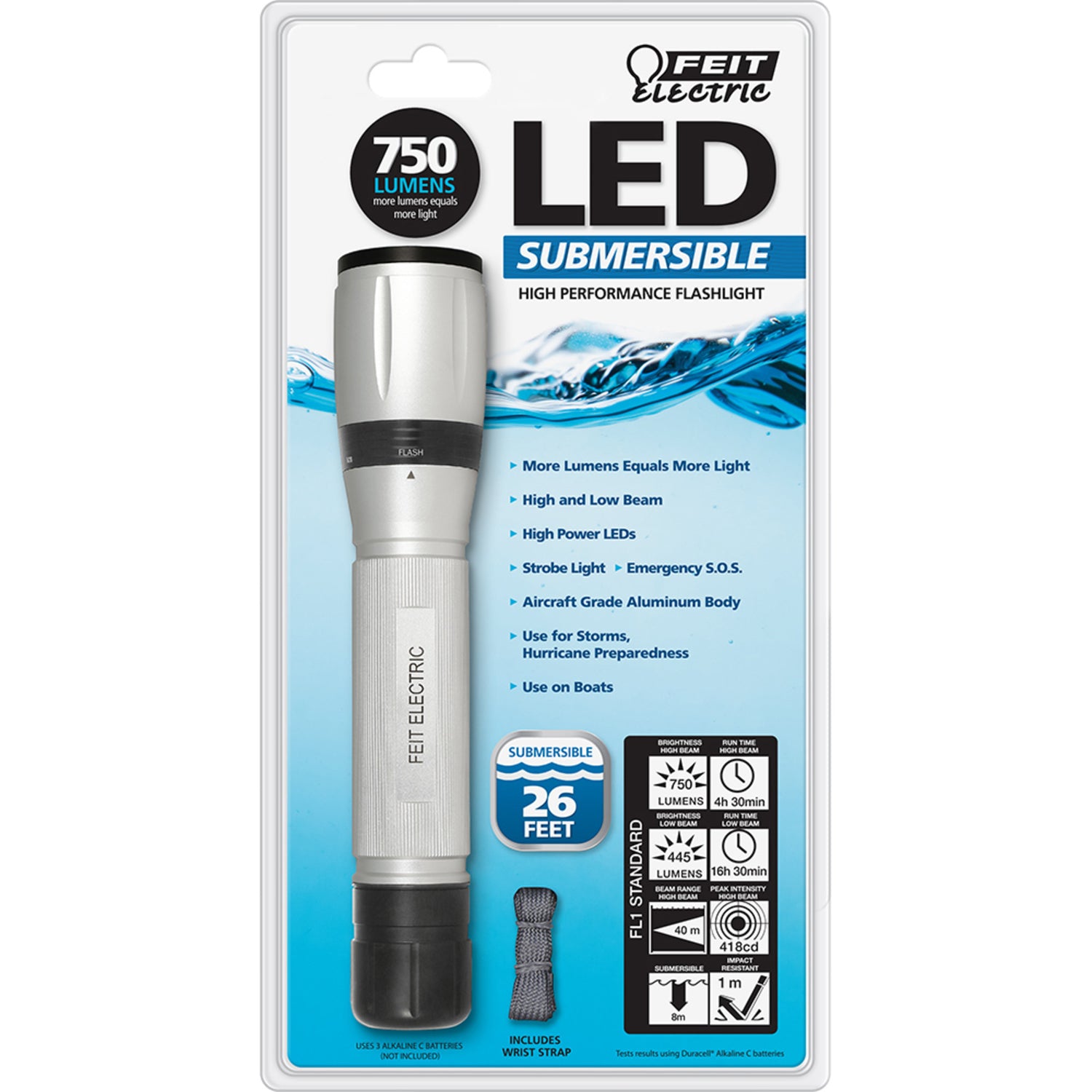 750 Lumen LED Submersible High Performance Flashlight