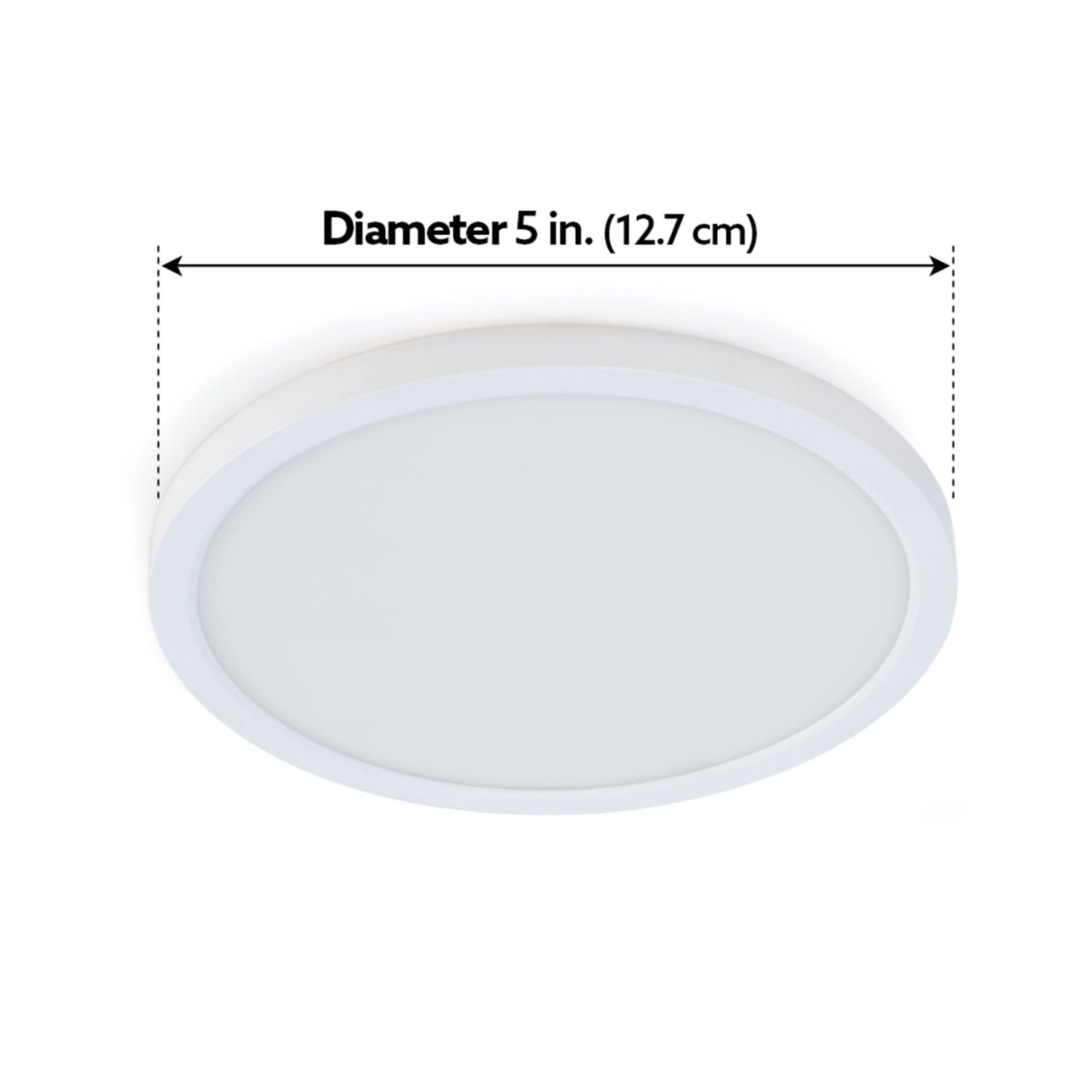 5 in. Round 7.2W (50W Replacement) Selectable White Dimmable LED Flat Panel Ceiling Downlight, White