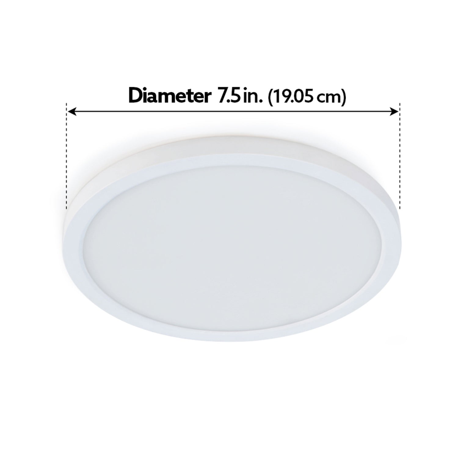 7.5 in. 10.5W (65W Replacement) Color Selectable (5CCT) White Round Flat Panel Ceiling Downlight