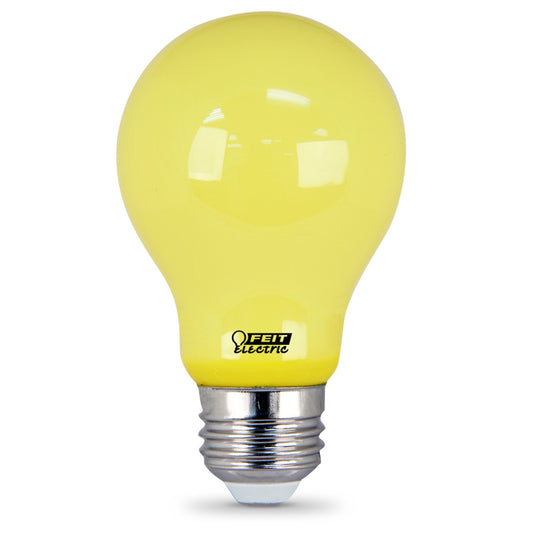 5W (60W Equivalent) A19 E26 Base Yellow LED Bug Light