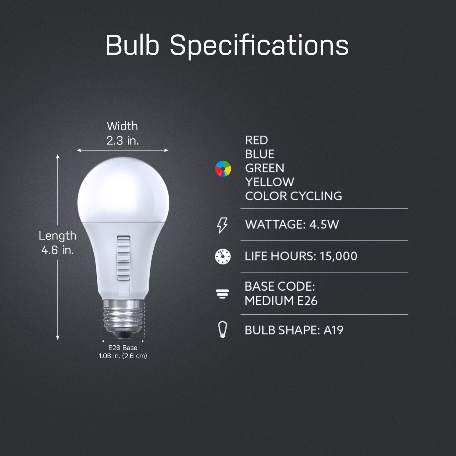 Color Changing A19 Party Bulb