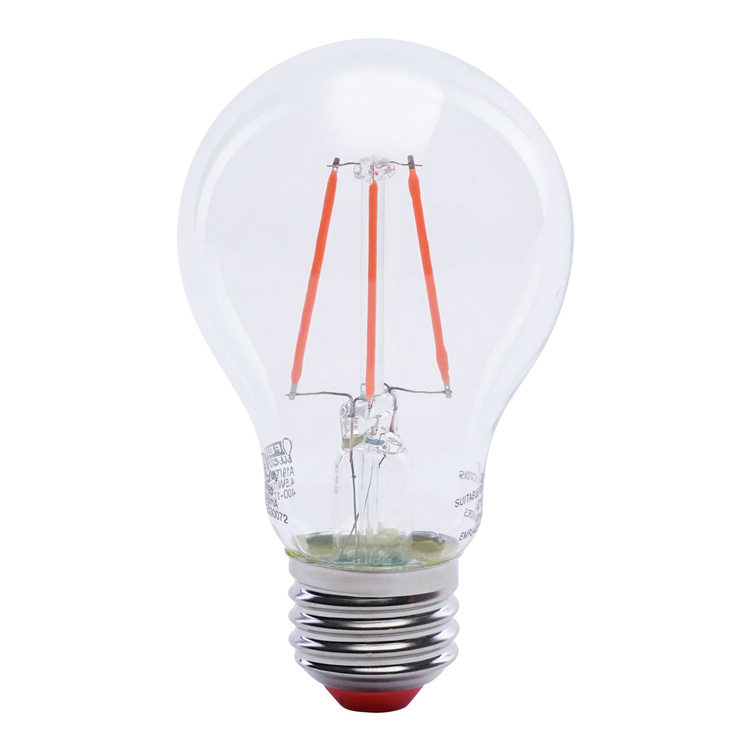 4.5W A19 Red Filament LED Filament Light Bulb