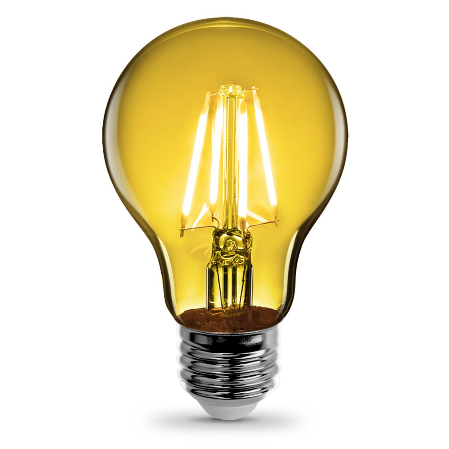 4.5W Clear Glass Transparent Yellow A19 Dimmable LED Filament Light Bulb