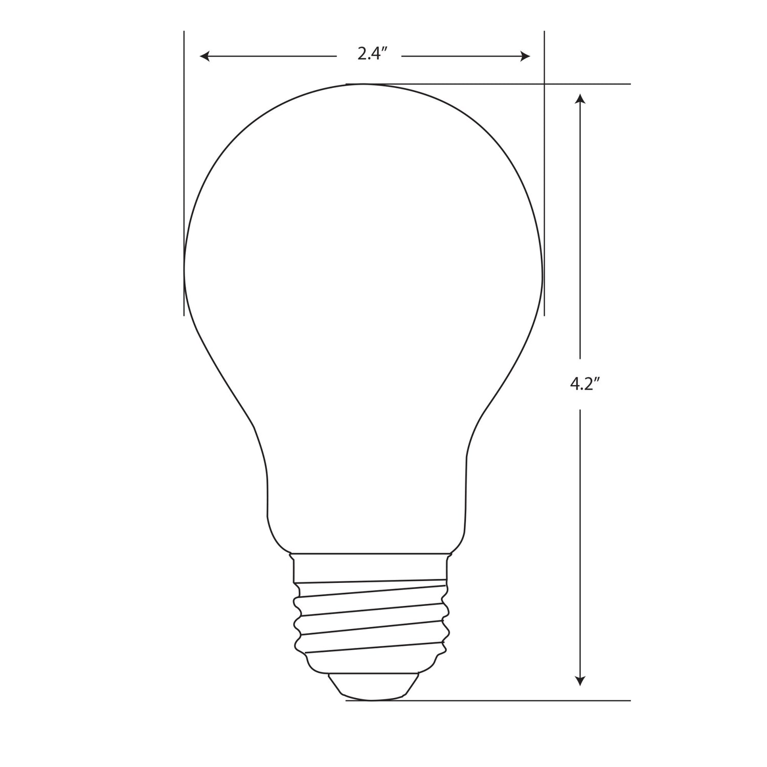 5W (40W Replacement) Soft White (2700K) A19 Medium E26 Base Enhance Dimmable Glass General Purpose LED Light Bulb (4-Pack)