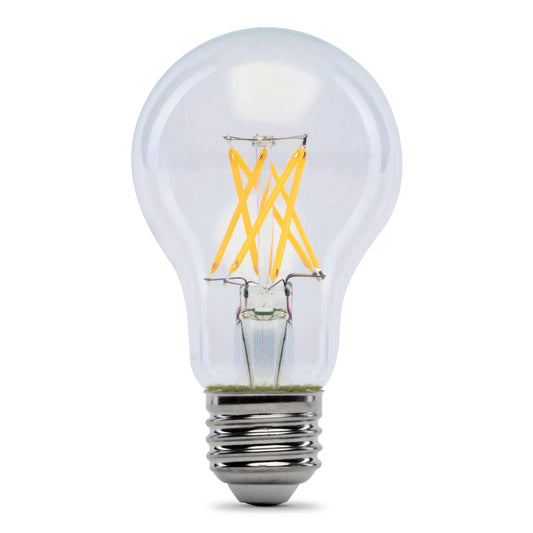 8.8W (60W Replacement) Soft White (2700K) A19 Enhance Non-Dimmable Glass Filament General Purpose LED (2-Pack)