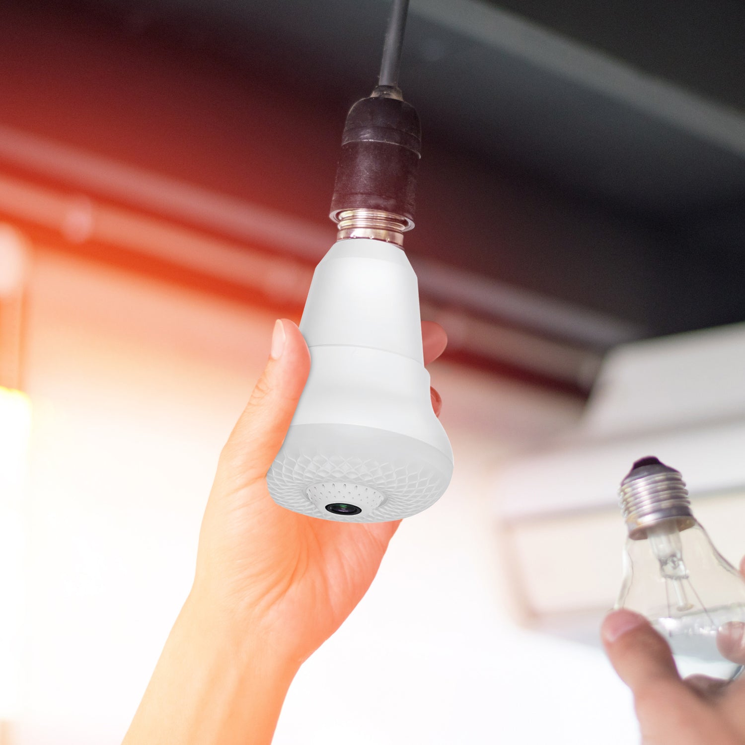 1080p Smart LED A23 Camera Light Bulb