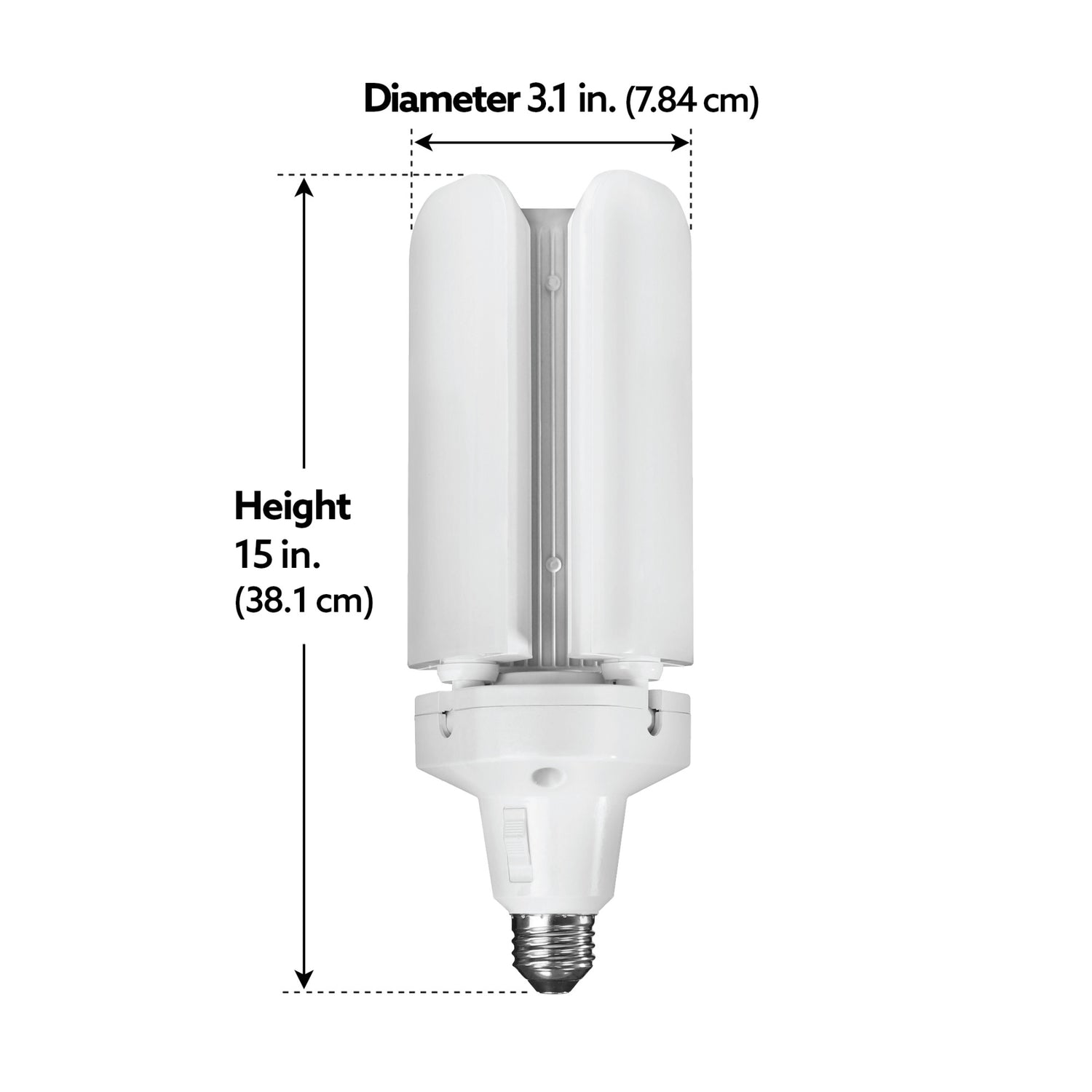 35W (300W Equivalent) Selectable White E26 Replacement LED Multi-Directional Light + Motion Sensor