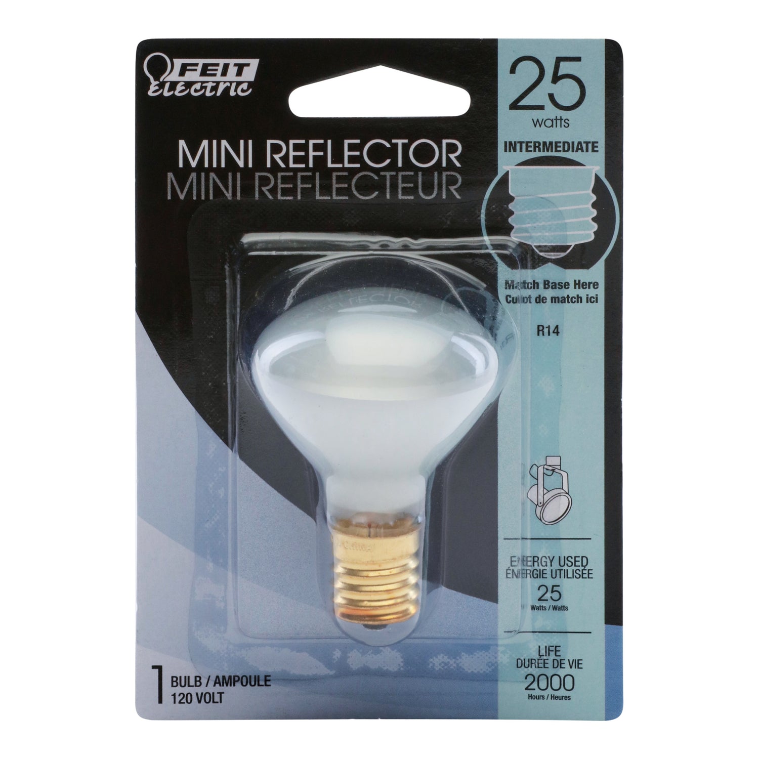 26W Soft White (2700K) E17 Base R14 Reflector Dimmable Incandescent Light Bulb