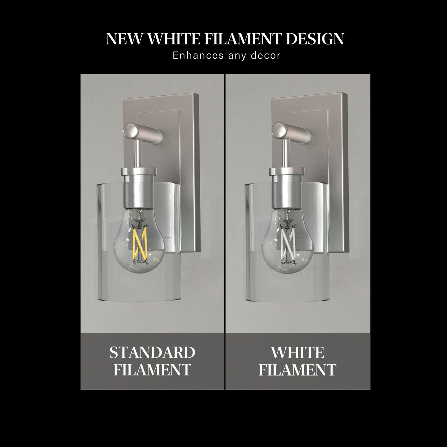 8W (60W Equivalent) Daylight (5000K) A15 E26 Base Exposed White Filament LED Light Bulb (2-Pack)