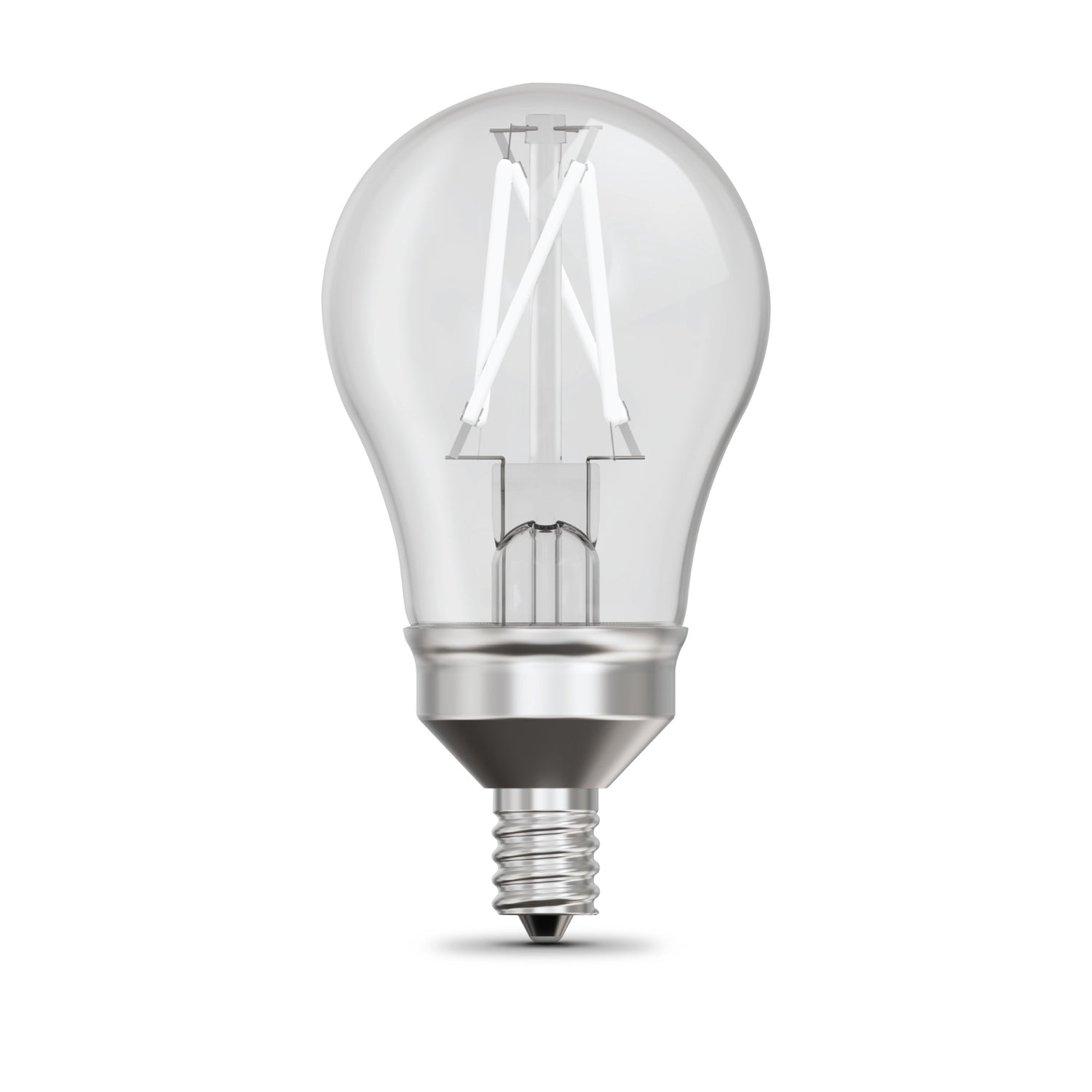 8W (75W Equivalent) Soft White (2700K) A15 E12 Base Exposed White Filament LED Light Bulb (2-Pack)