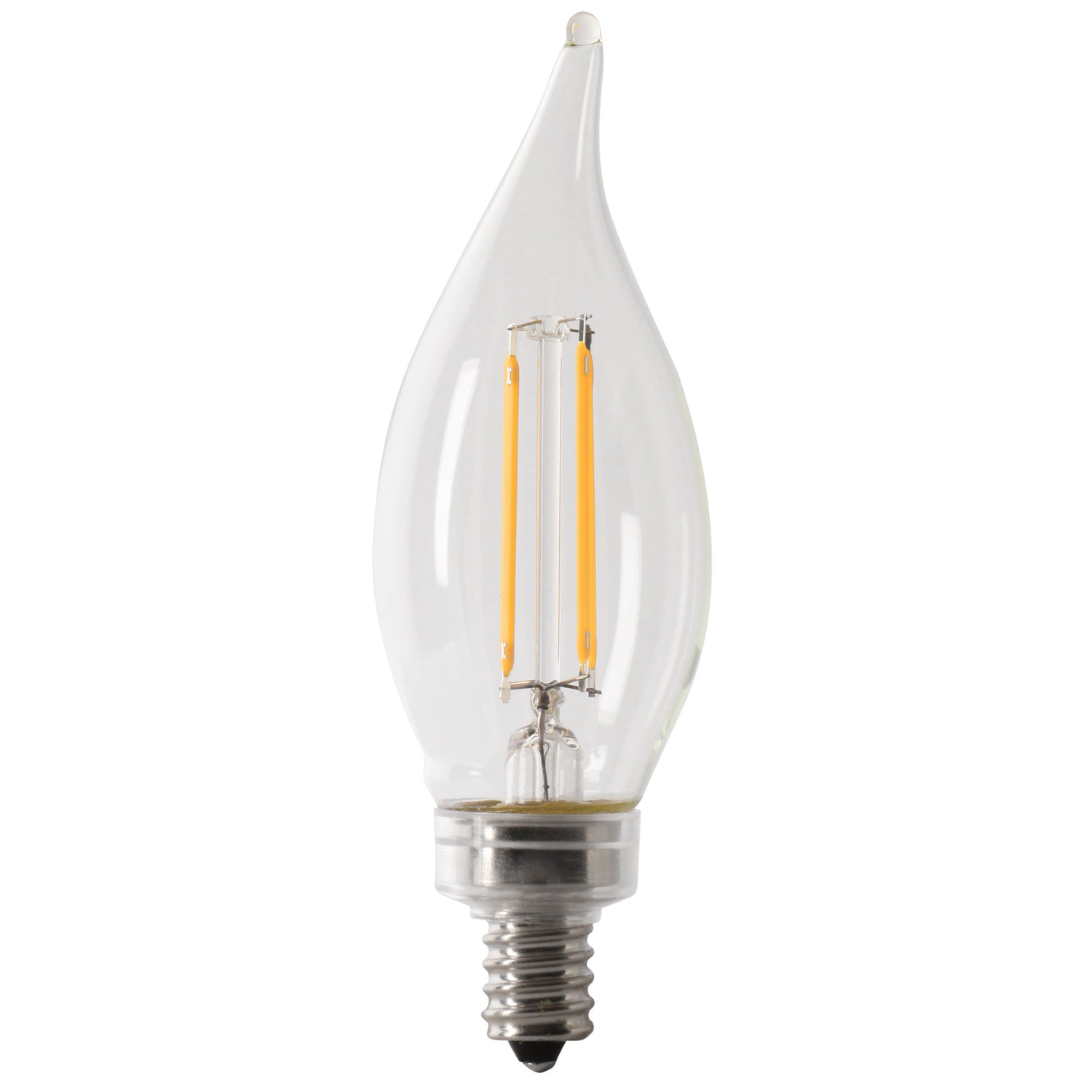 60W Replacement Clear Flame Tip Filament LED (2-Pack)