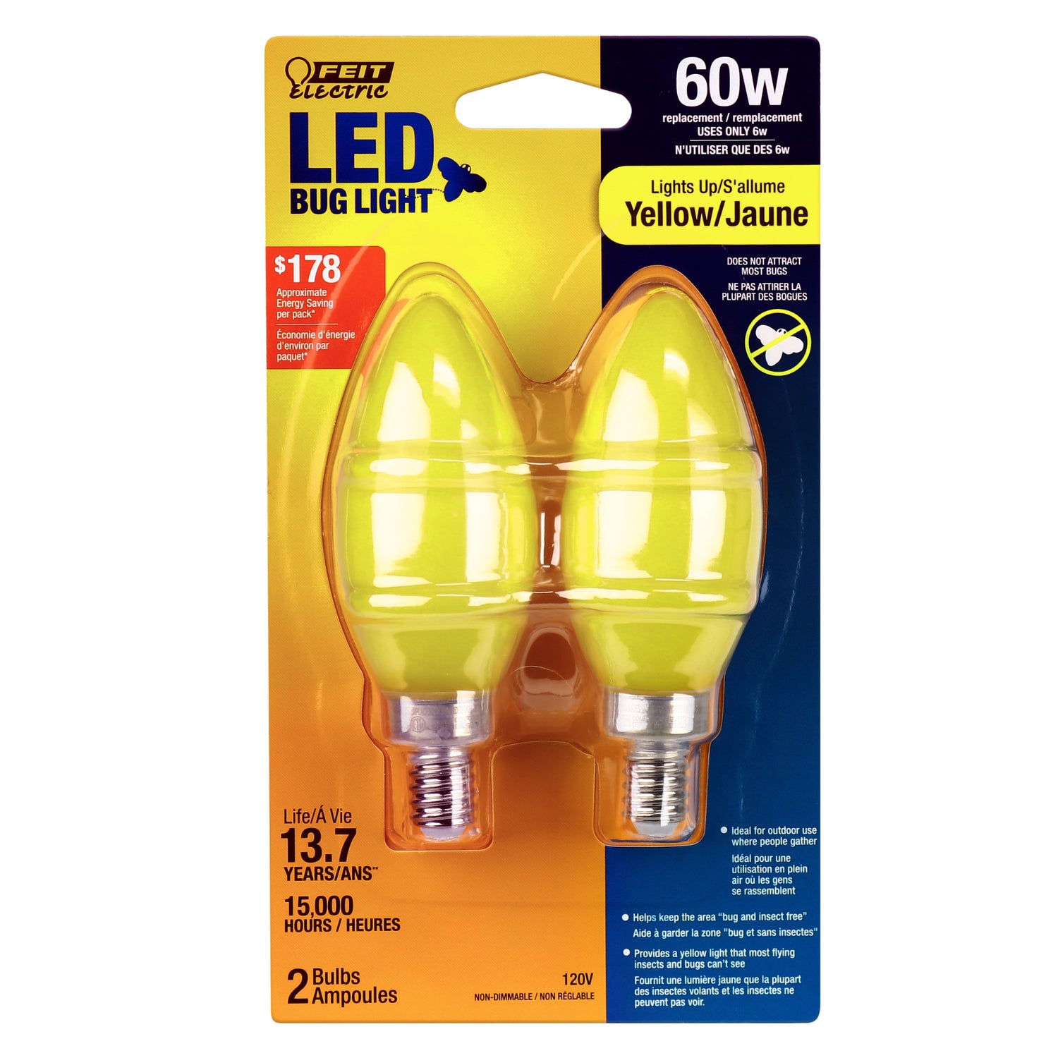 LED Chandelier Yellow Bug Light
