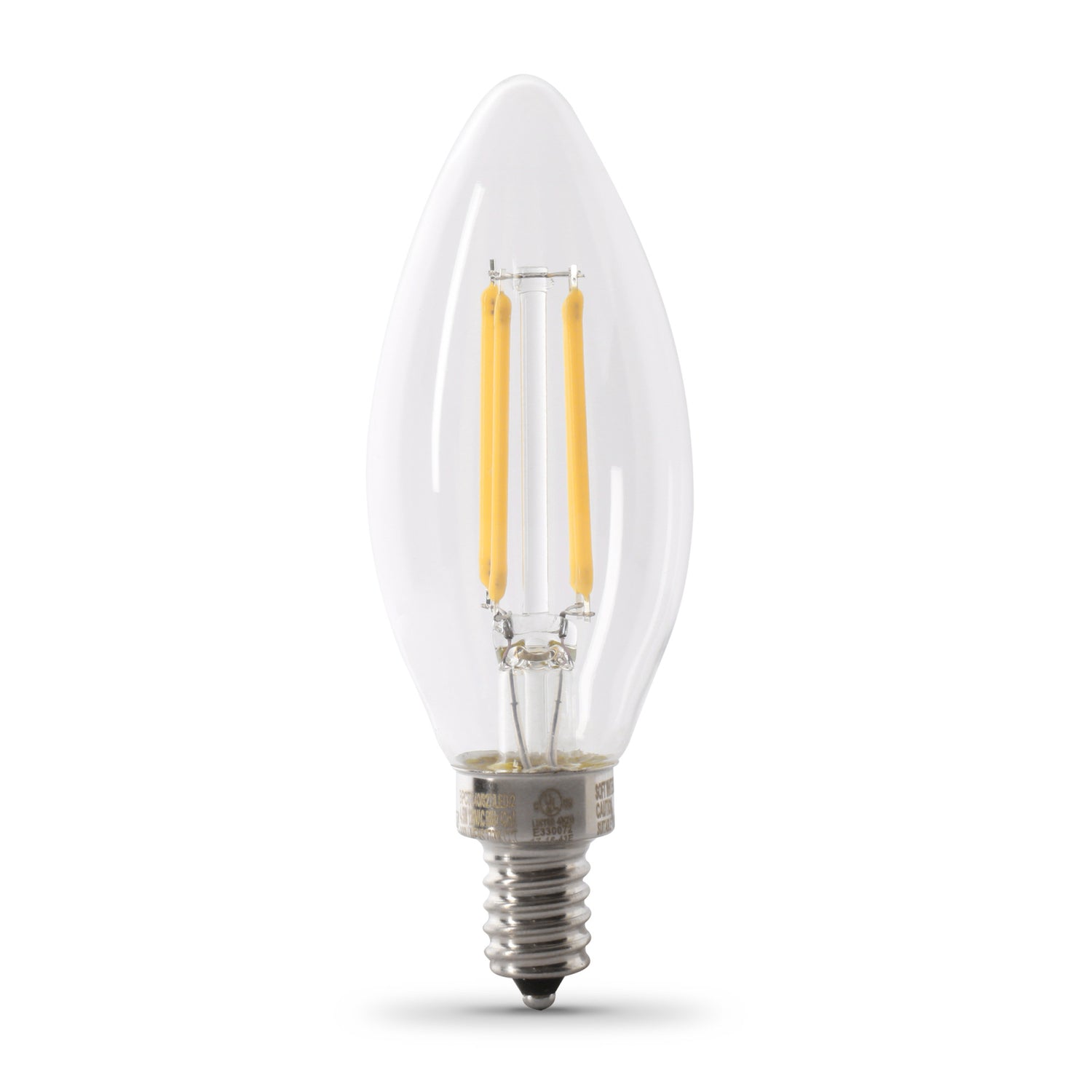 40-Watt Equivalent Blunt Tip Soft White Filament LED (4-Pack)