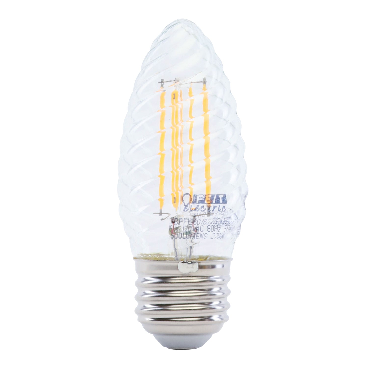6W (60W Replacement) Soft White (2700K) E26 Base F15 Dimmable Clear LED Post Lantern Bulb