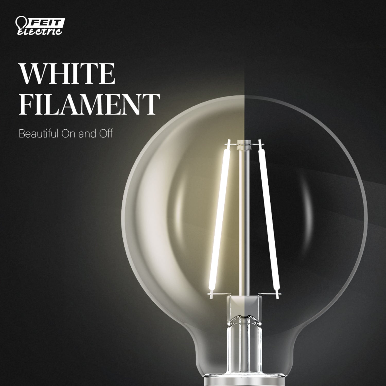 12W (100W Replacement) Soft White (2700K) Globe Shape (E26 Base) Exposed White Filament LED Bulb