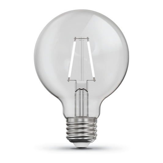 12W (100W Replacement) Soft White (2700K) Globe Shape (E26 Base) Exposed White Filament LED Bulb