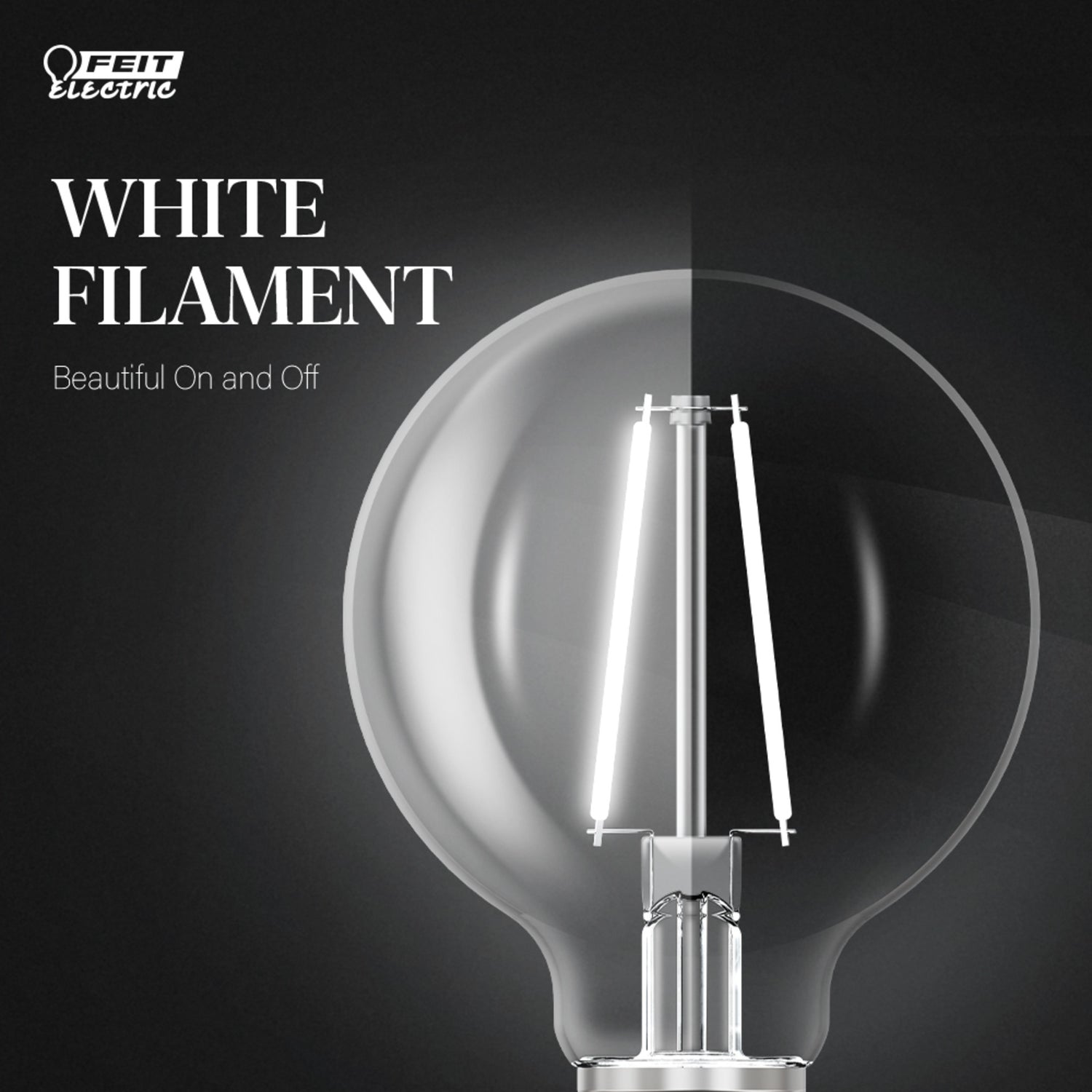 12W (100W Replacement) Daylight (5000K) Globe Shape (E26 Base) Exposed White Filament LED Bulb