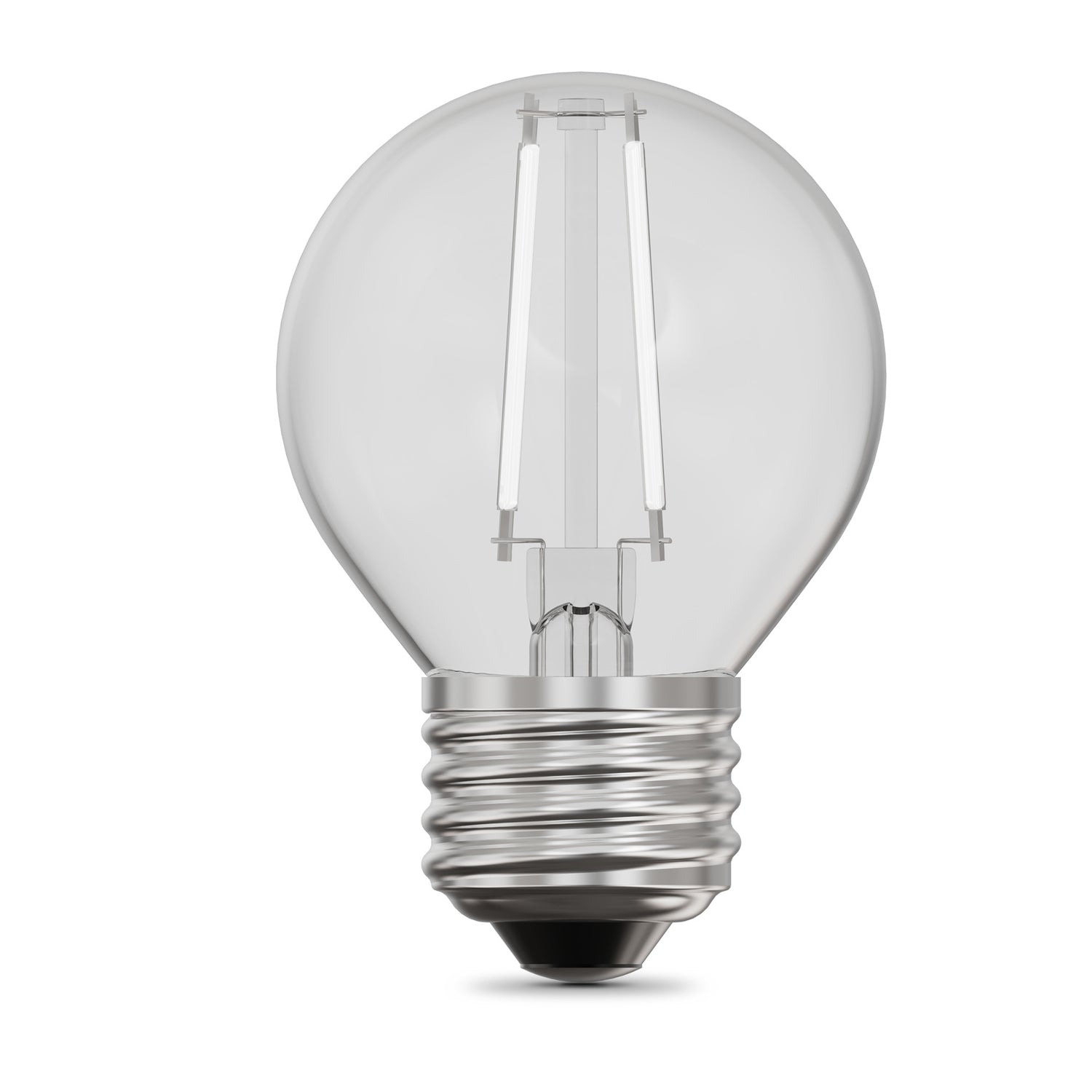 5.5W (60W Equivalent) Soft White (2700K) G16 1/2 Globe Shape (E26 Base) Exposed White Filament LED Bulb (2-Pack)