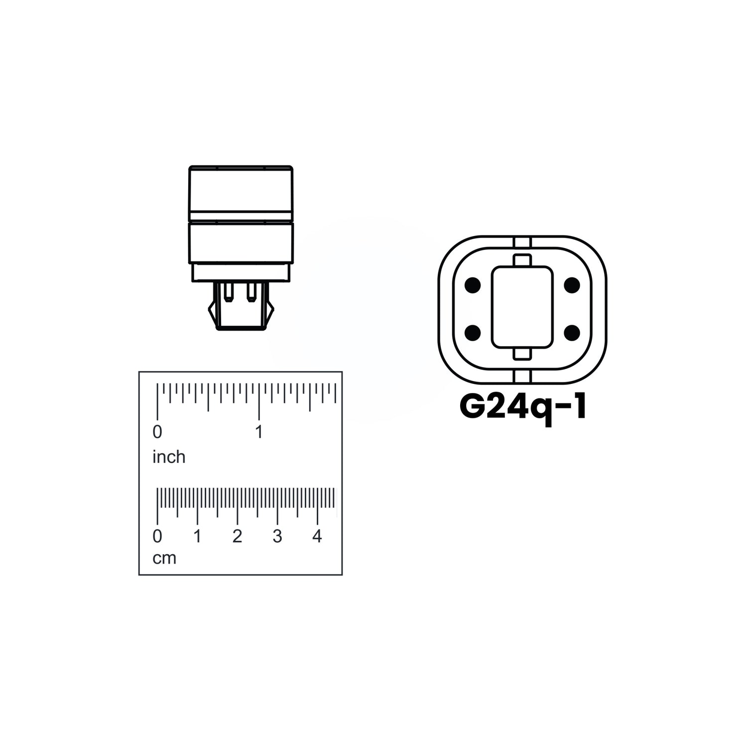 5W (13W Equivalent) Cool White (4100K) G24q-1 Base Direct Replacement (Type A) (PL Replacement) Quad Tube LED Light Bulb