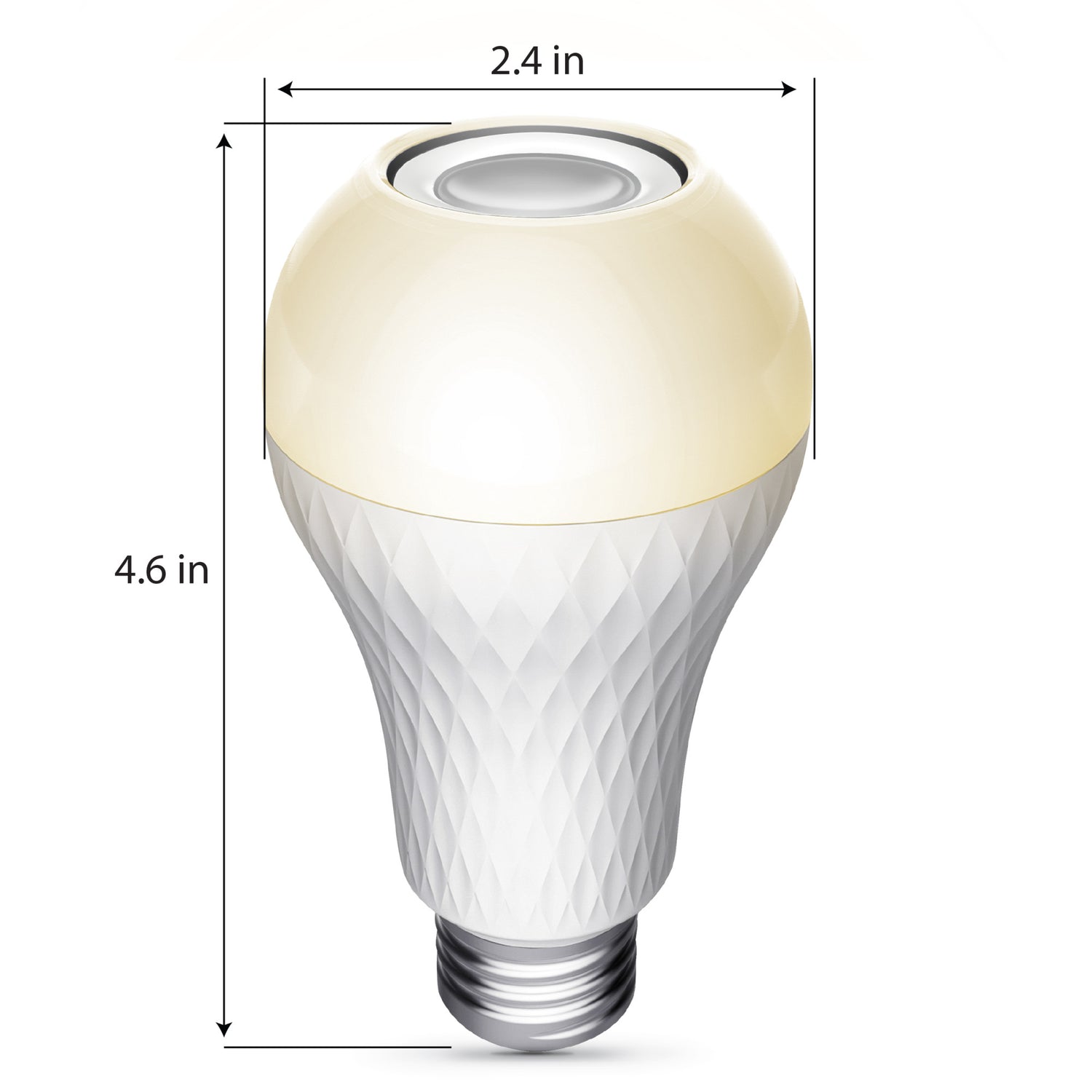 12W (60W Replacement) Bright White (3000K) A19 Light Bulb With Speaker