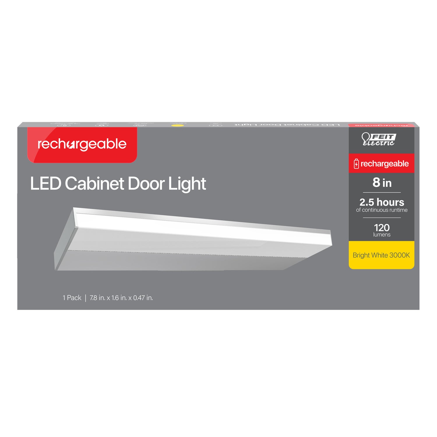 8 in. Rechargeable LED Cabinet Door Light