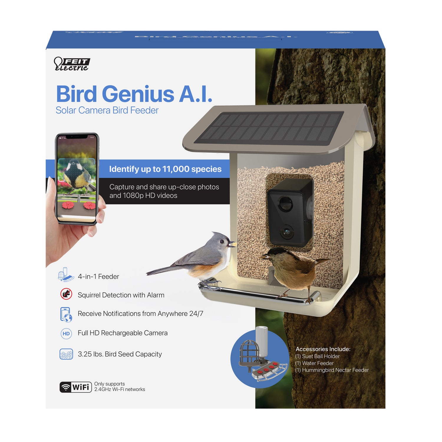 2.5L Smart Solar Camera Bird Feeder