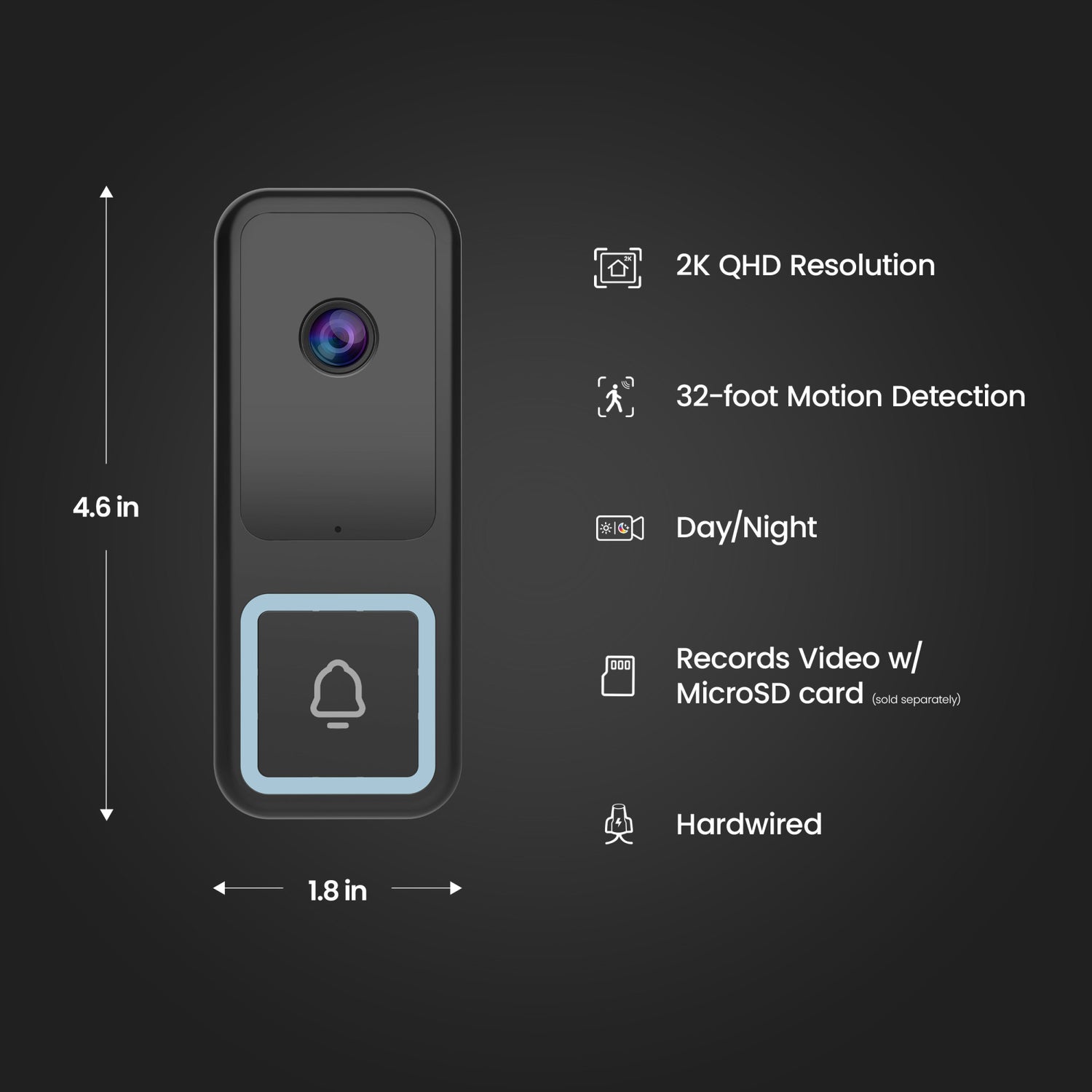 Smart Wired Doorbell Camera