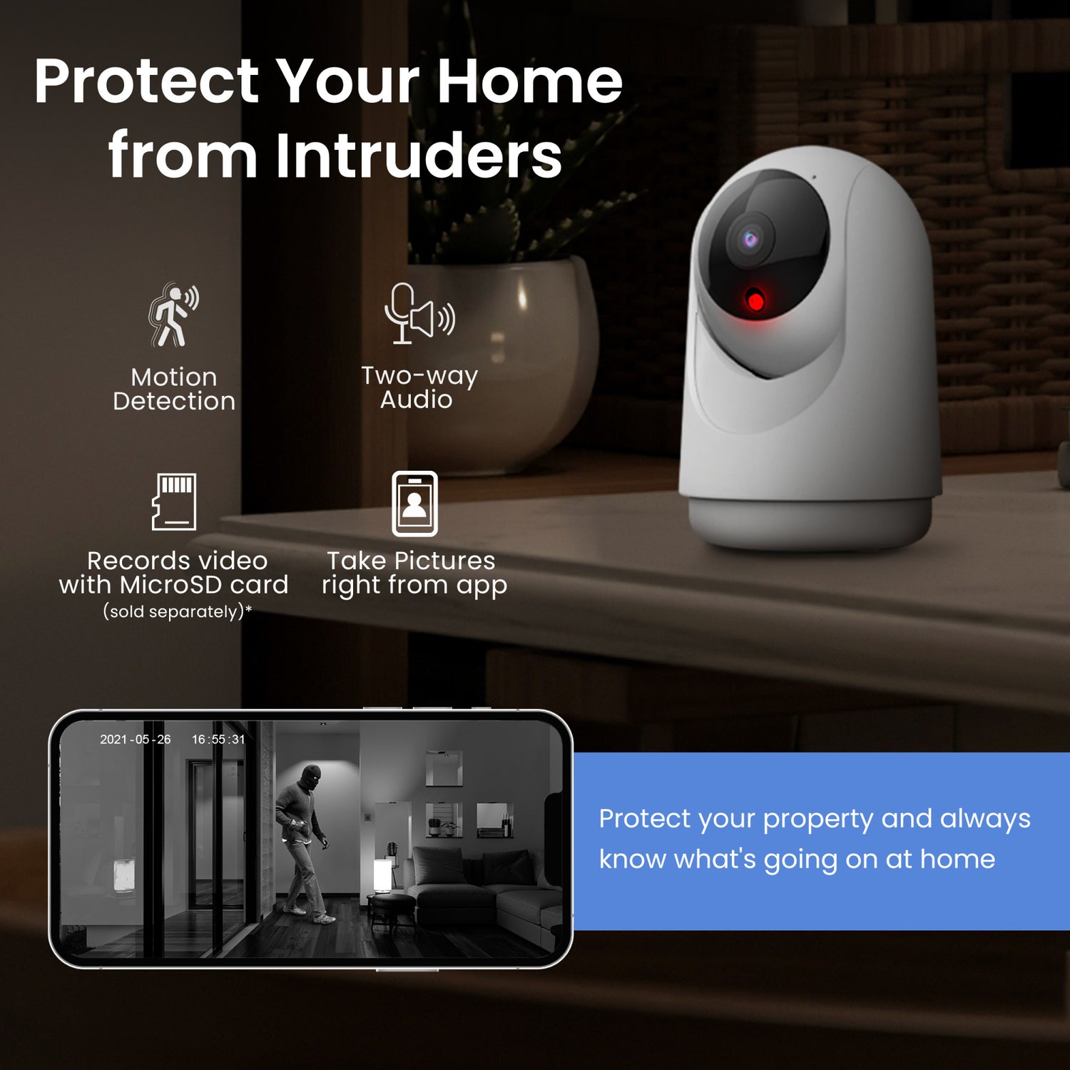 Smart Indoor Pan and Tilt Camera