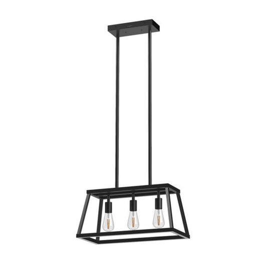 Katalyst Collection LED Decorative 3-Light Chandelier Matte Black