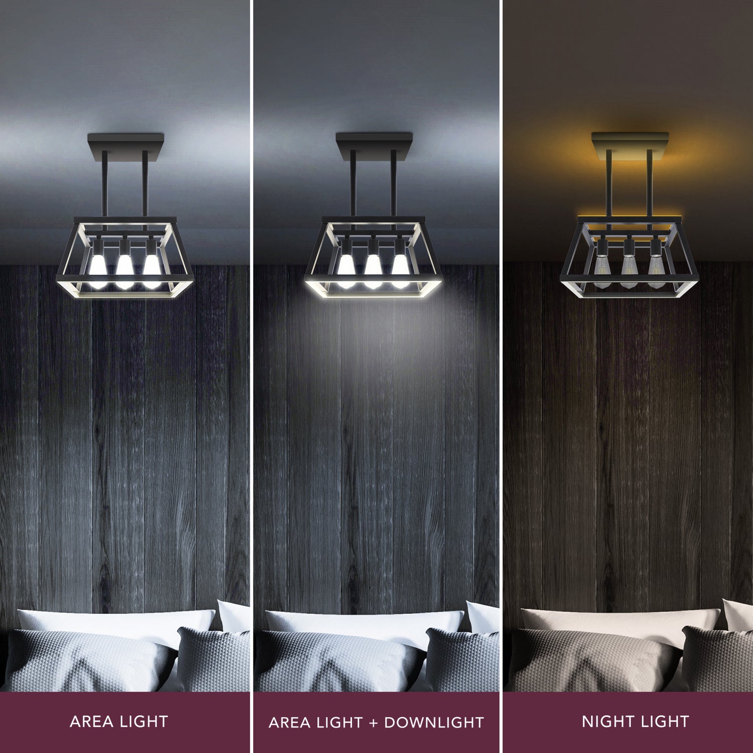 Katalyst Collection LED Decorative 3-Light Chandelier Matte Black