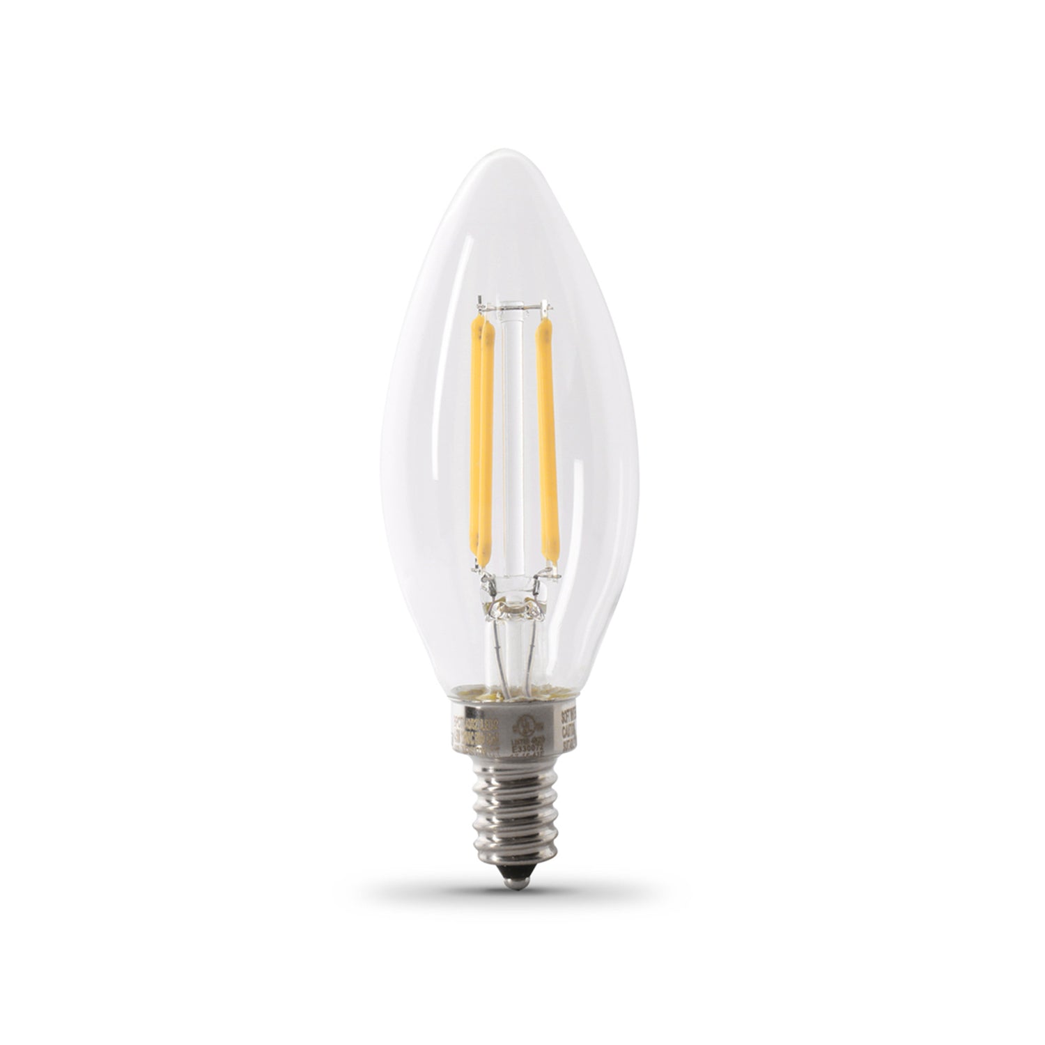 3.2W (40W Replacement) True White (3500K) E12 Base B10 Blunt Tip Dimmable Enhance Filament LED Bulb (6-Pack)