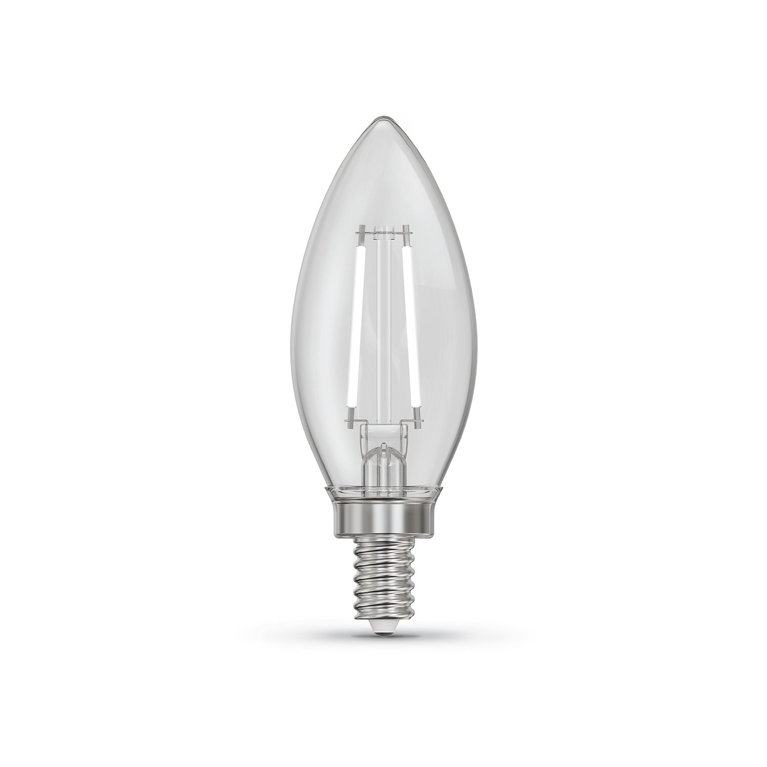 3.3W (40W Equivalent) Daylight White (5000K) E12 Base B10 White Filament LED Bulb (3-Pack)