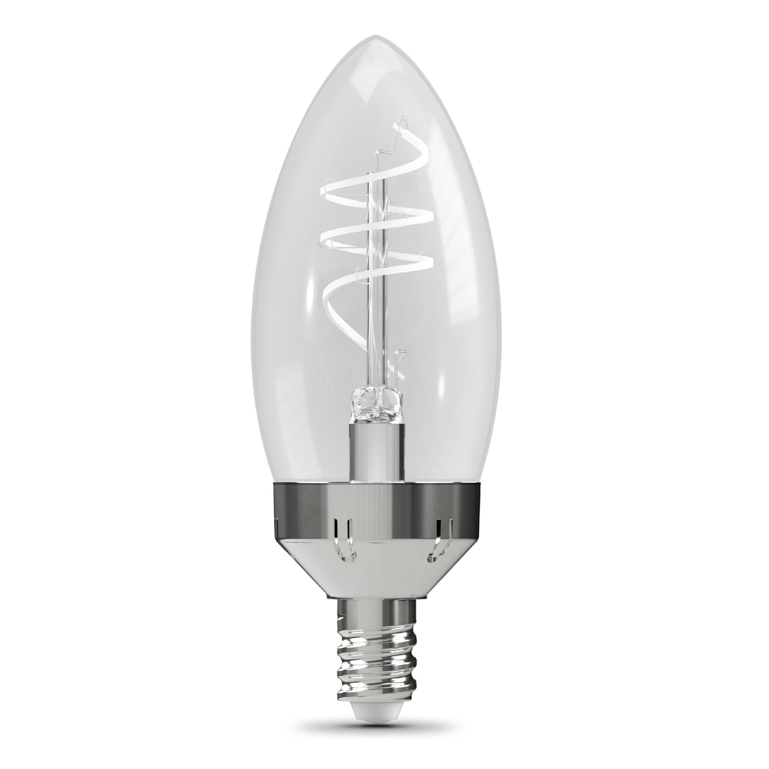 5.5W (60W Replacement) Soft White (2700K) E12 Base B11 Shape 3-Level Dimming Torpedo White Filament Bulb (3-Pack)