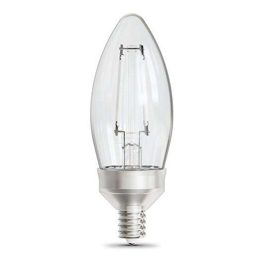 5.5W (60W Replacement) Daylight (5000K) E12 Base BA10 Dimmable Dusk to Dawn Torpedo Tip White Filament LED Bulb (3-Pack)