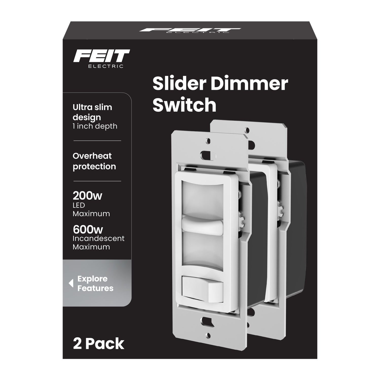 Slide Dimmer and Switch (2-Pack)