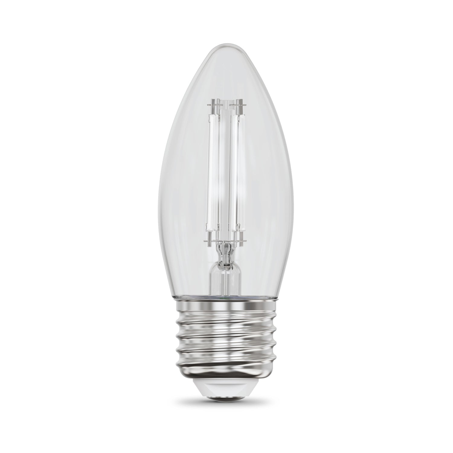 5.5W (60W Equivalent) Selectable White BA10 (E26 Base) Dimmable Torpedo Tip White Filament LED Bulb (3-Pack)