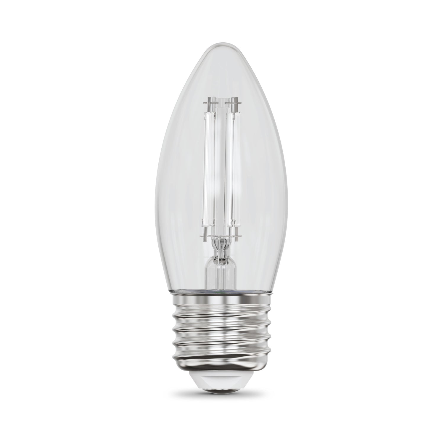 5.5W (60W Equivalent) Selectable White E26 Base BA10 Dimmable Torpedo Tip White Filament LED Bulb (3-Pack)