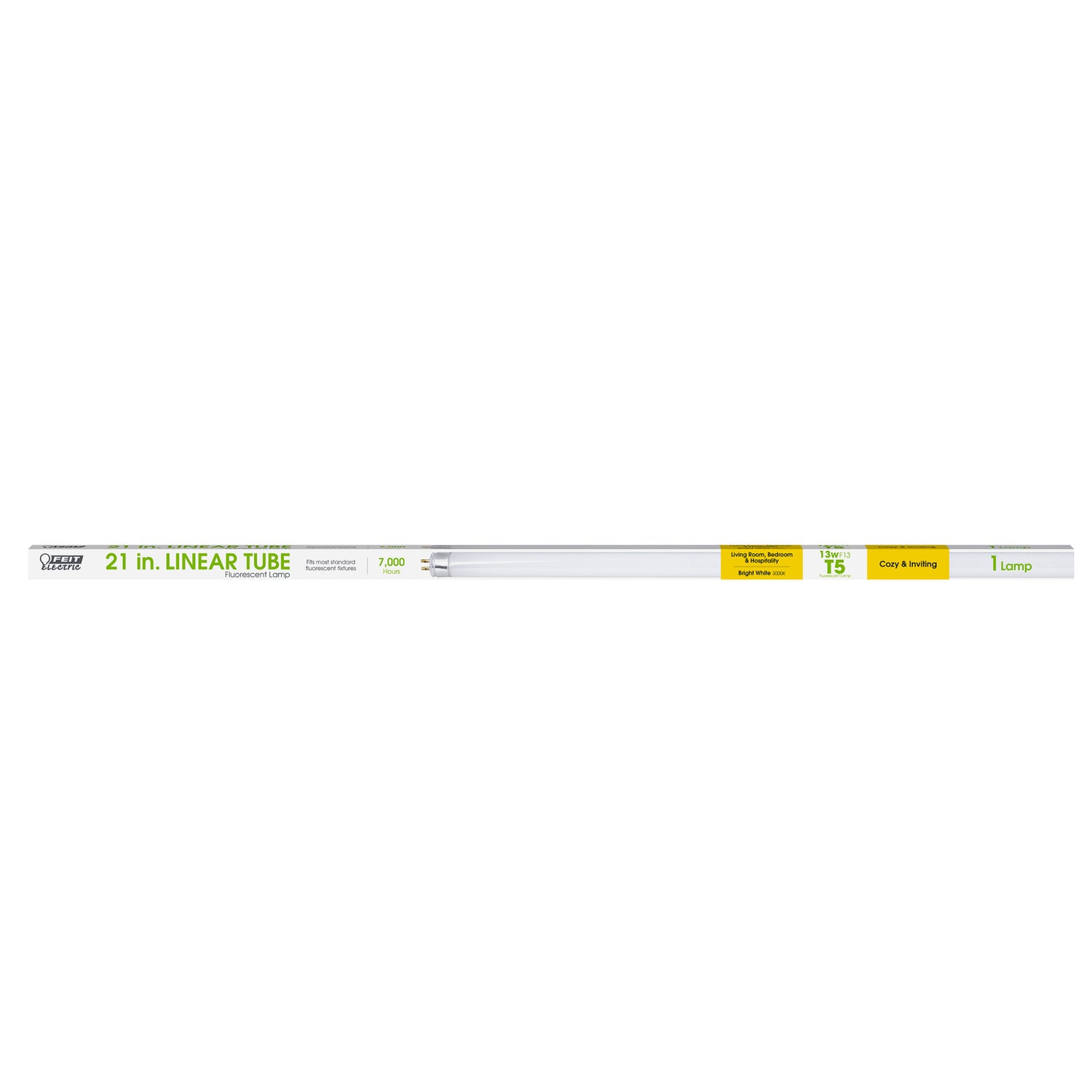 21 in. 13W Bright White (3000K) G5 Base (T5 Replacement) Fluorescent Linear Light Tube