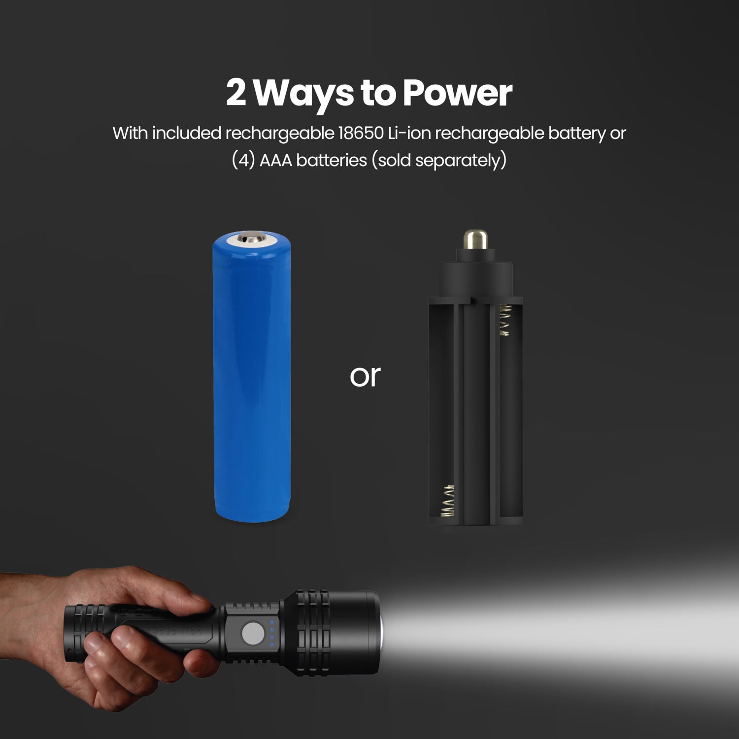 7.3 in. Long Range LED Flashlight