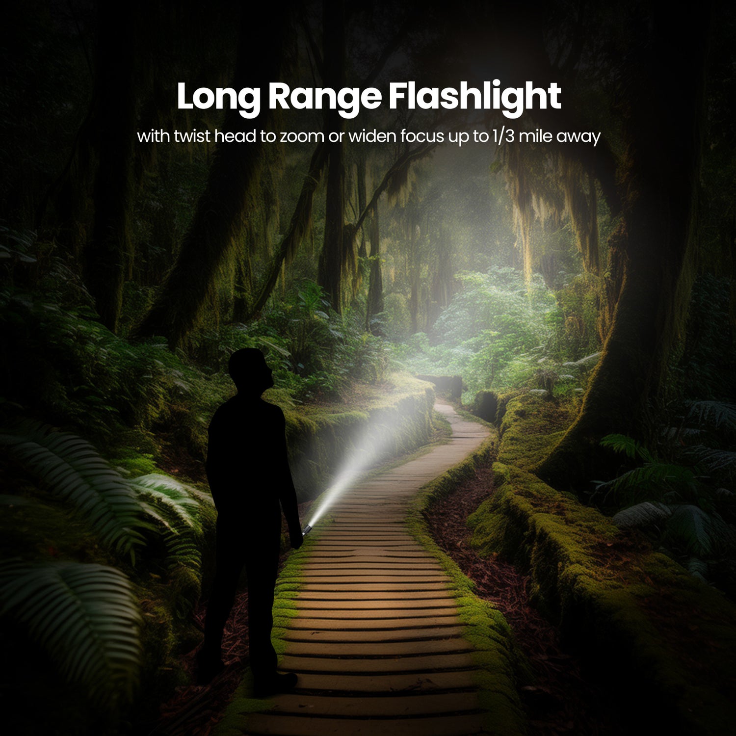 7.3 in. Long Range LED Flashlight