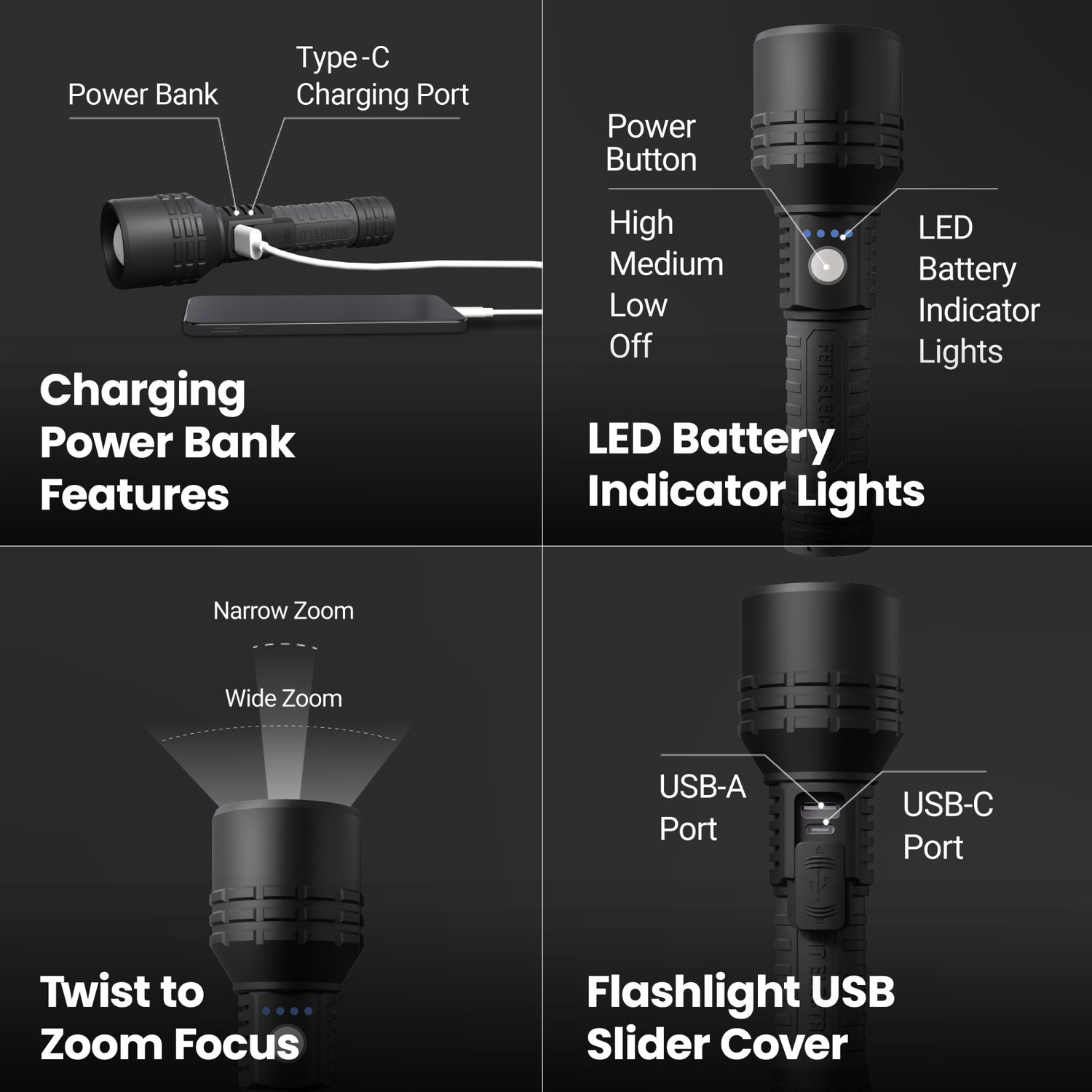 7.5 in. LED Long Range Flashlight