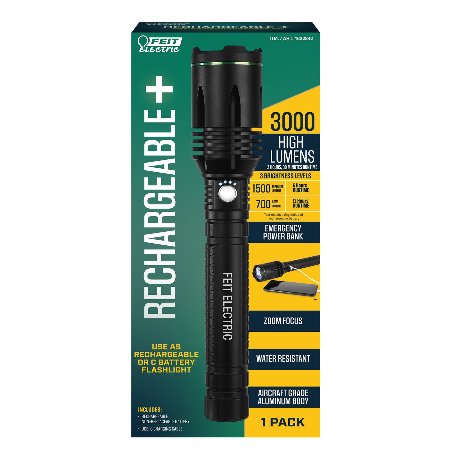 6 LED Rechargeable Plug-In Emergency Ready Flashlight