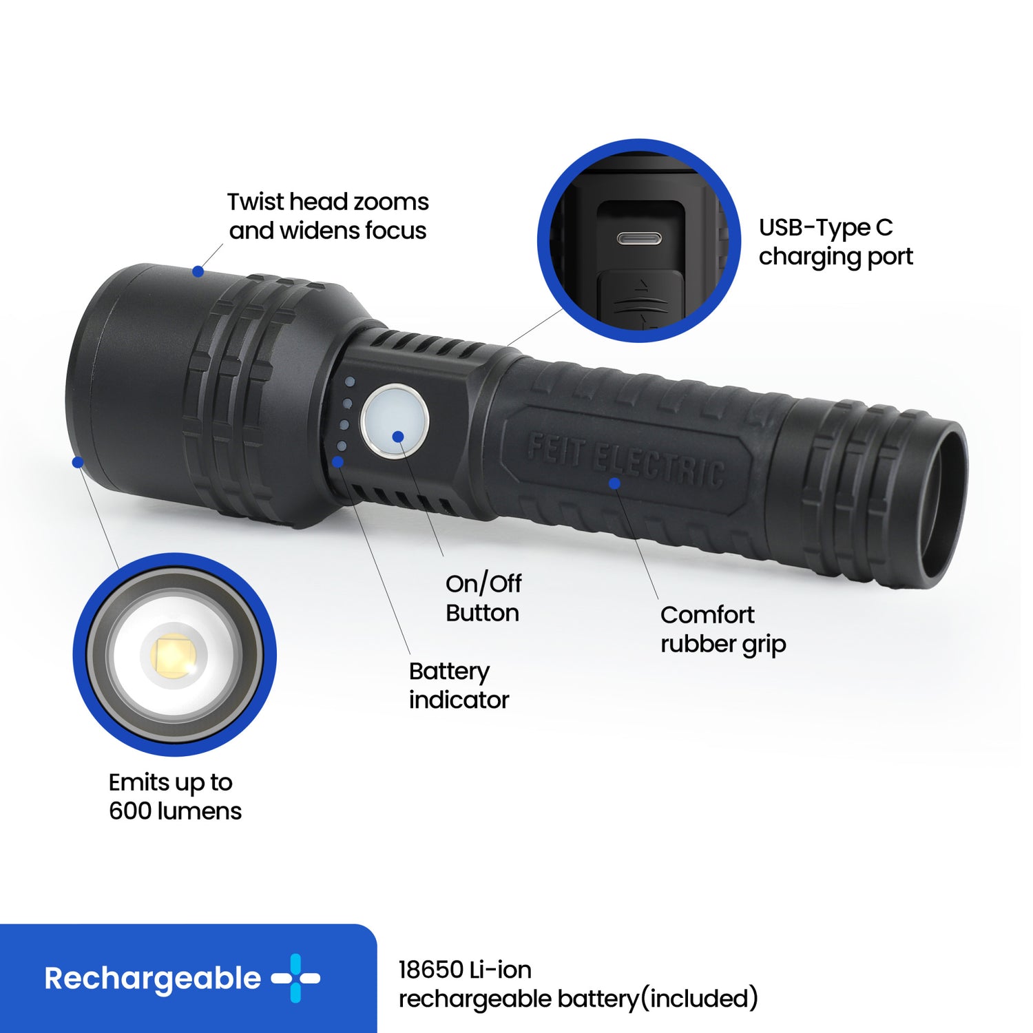 6.6 in. LED Long Range Flashlight