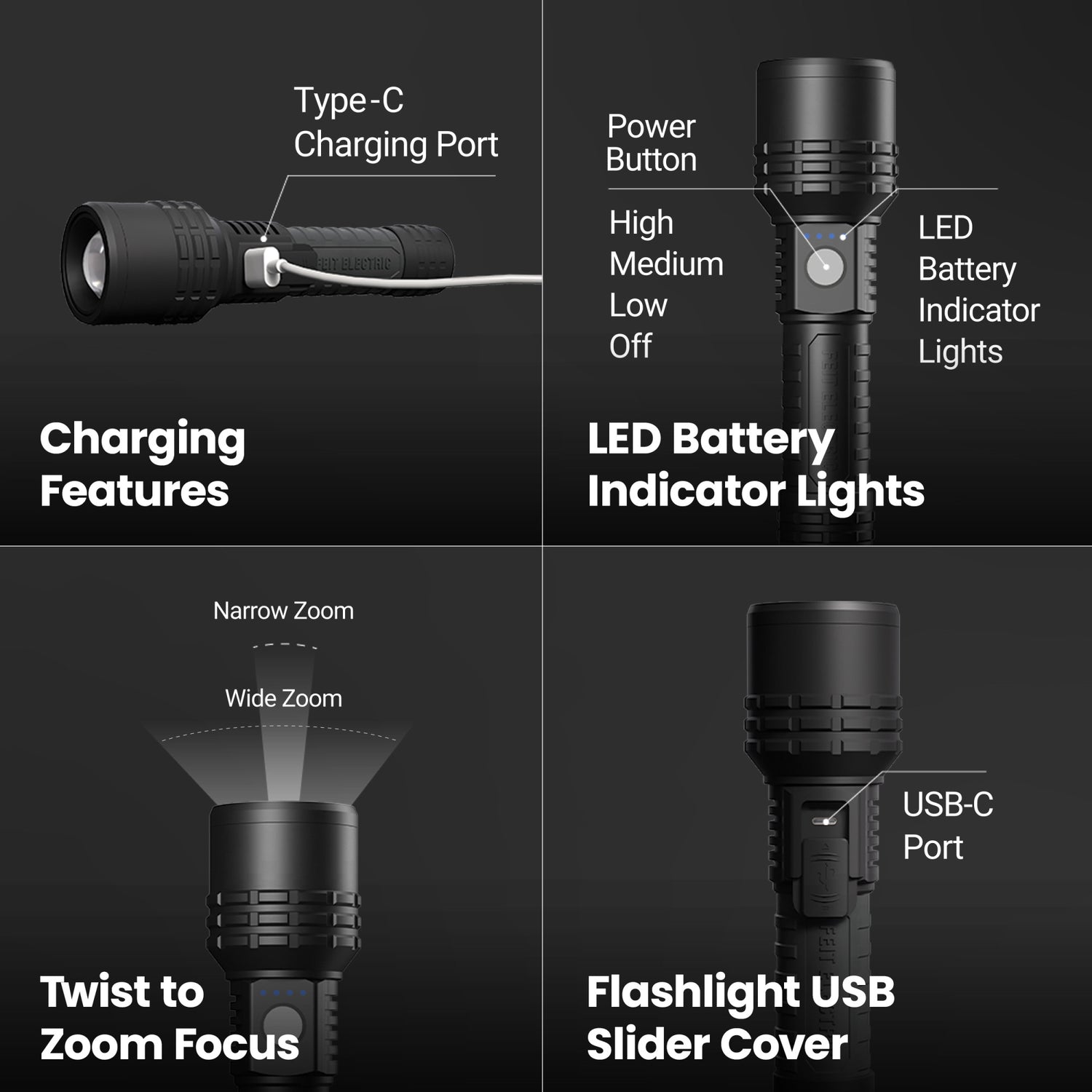 6.6 in. LED Long Range Flashlight