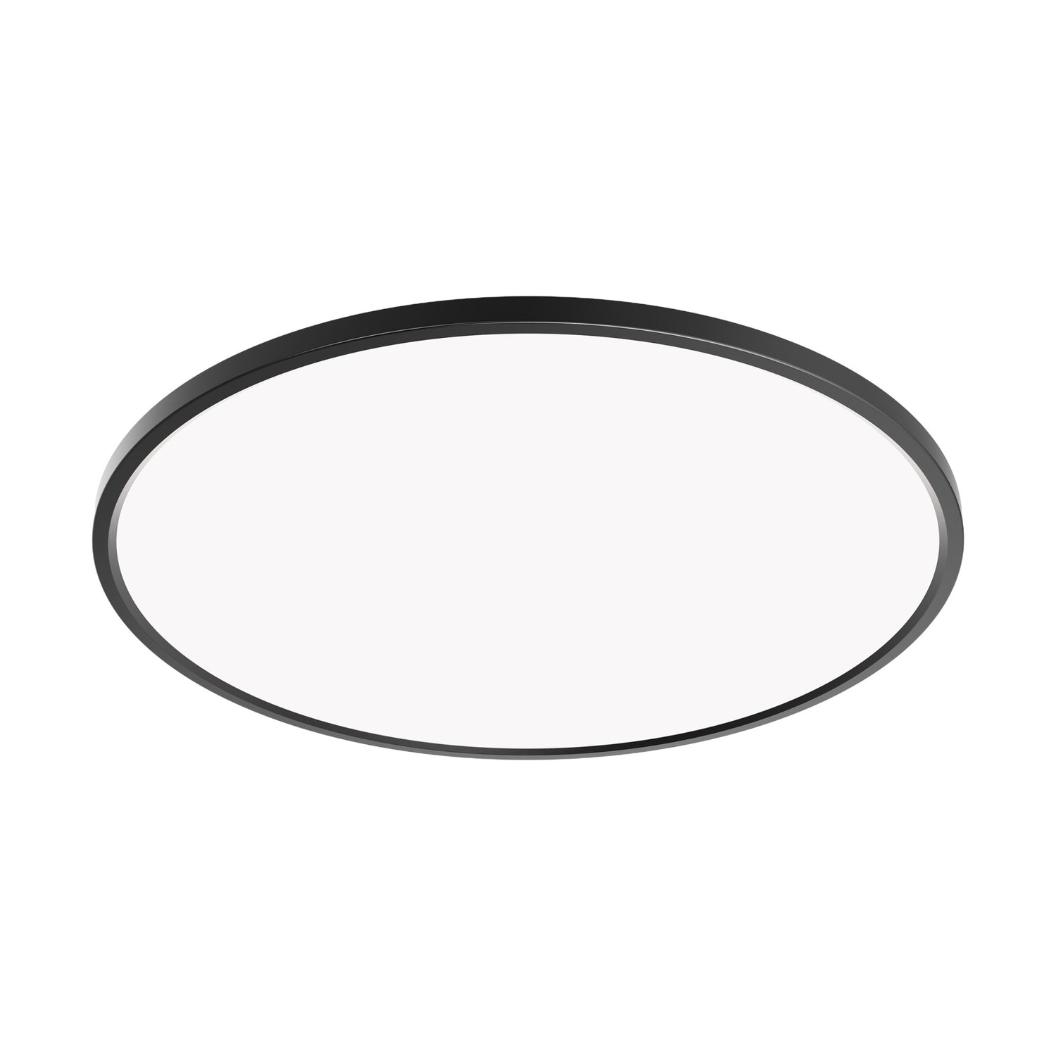 25 in. Round 36W Selectable White Flat Panel Light, Matte Black