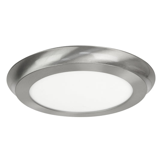 15 in. Round 3-in-1 Selectable White Nickel LED Ceiling Fixture